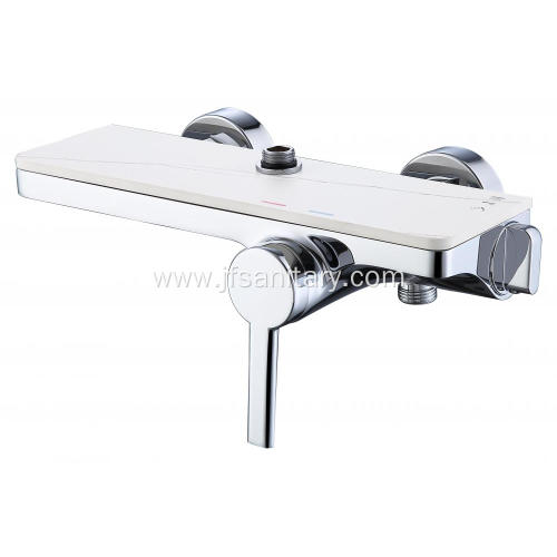 Square Shower Mixer Set With Marble Shelf